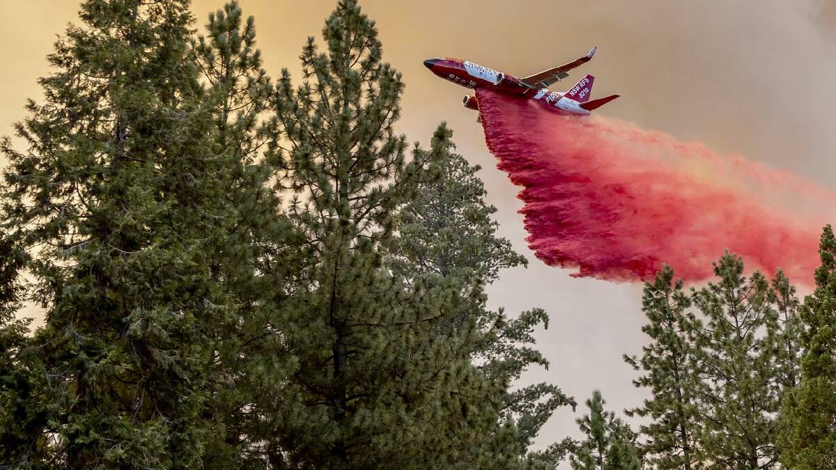 The Park Fire on Friday was one of more than 110 active blazes in the US. (AP PHOTO)