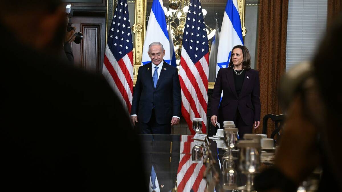 Vice President Kamala Harris pressed Israeli Prime Minister Benjamin Netanyahu on Gaza. (EPA PHOTO)
