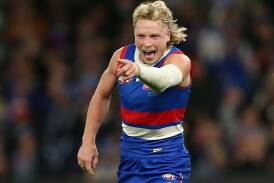 Newly re-signed Cody Weightman is loving the support of the Bulldogs but will miss the Port clash. (Rob Prezioso/AAP PHOTOS)