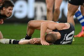Further tests have cleared Carlton's Harry McKay of concussion following his head knock on Sunday. Photo: Morgan Hancock/AAP PHOTOS
