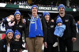 Former AFL player and coach Neale Daniher (centre) was the star of the show at the Big Freeze. (James Ross/AAP PHOTOS)