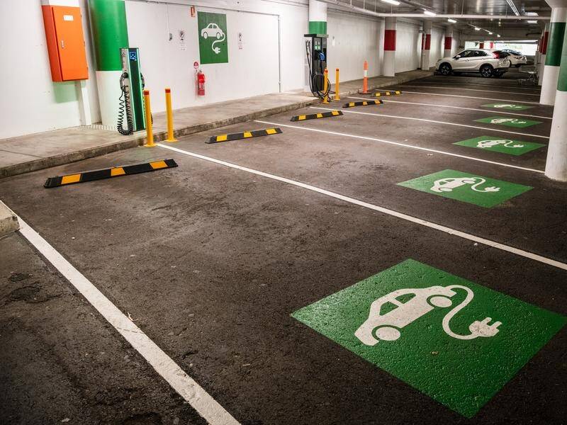 Installing EV charging stations in older apartment blocks is proving to be a challenge for owners. (Jennifer Dudley-Nicholson/AAP PHOTOS)