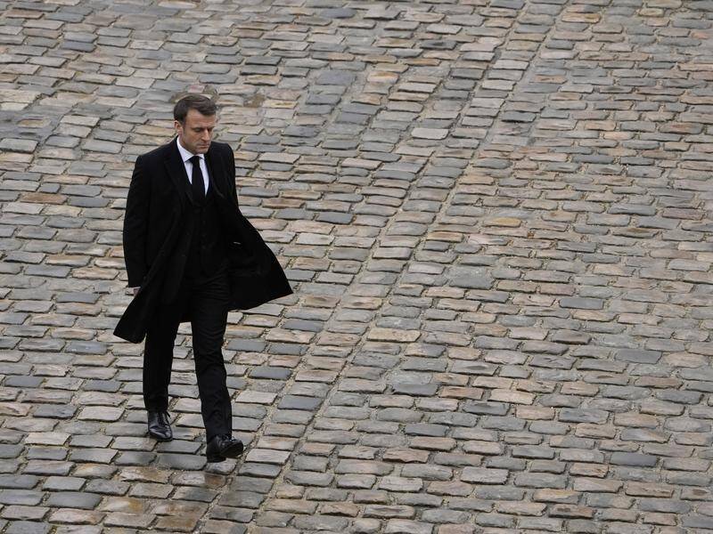 French President Emmanuel Macron has made a big gamble calling snap parliamentary elections. (AP PHOTO)