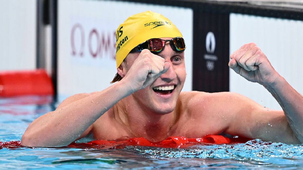 Australian silver medallist Elijah Winnington at the 2024 Paris Olympic Games. (Dan Himbrechts/AAP PHOTOS)