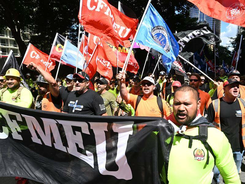 The CFMEU will face more scrutiny if opposition watchdog legislation is approved. Photo: Darren England/AAP PHOTOS