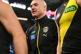 Richmond are confident Dustin Martin will suit up for the Tigers-Kangaroos clash. Photo: Morgan Hancock/AAP PHOTOS