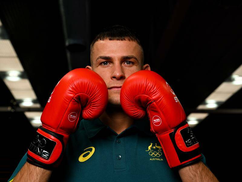 Boxer Harry Garside starts his Paris Olympics campaign on Monday. Photo: Lukas Coch/AAP PHOTOS