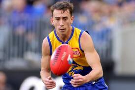Brady Hough has developed into one of the AFL's best small defenders in his time with West Coast. (Richard Wainwright/AAP PHOTOS)