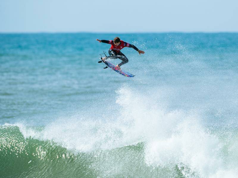 Jack Robinson will surf for Australia at the Olympics despite cutting his leg midweek. Photo: HANDOUT/World Surf League