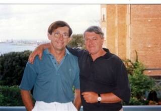 ECLECTIC: Villa Clone owner Brian Bird,   with partner Ron Maitland in 1992  

