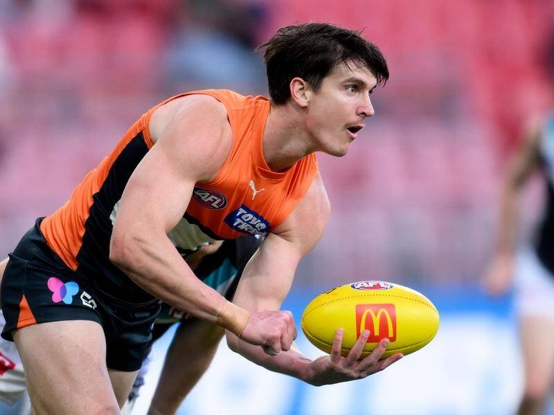 GWS star Sam Taylor has undergone successful surgery for a ruptured testicle, the club says. (Steven Markham/AAP PHOTOS)