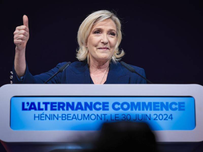 Marine Le Pen's National Rally party is now closer to power in France than it has ever been. (EPA PHOTO)