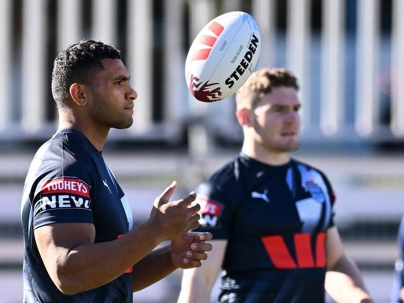 NSW coach Brad Fittler says Tevita Pangai Jr (l) is ready for Origin 1 and will do the team proud. (Dan Himbrechts/AAP PHOTOS)