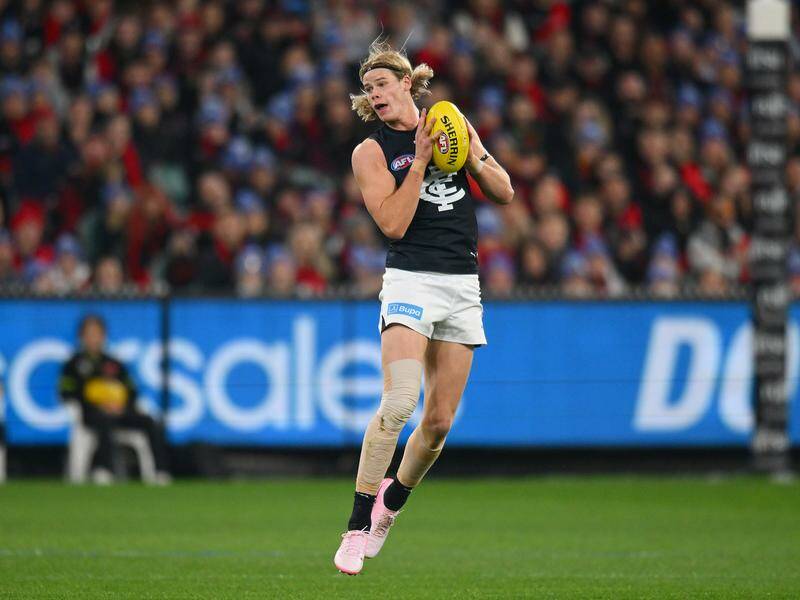 Surgery on a fractured foot means Tom De Koning will miss the rest of the AFL home-and-away season. Photo: Morgan Hancock/AAP PHOTOS