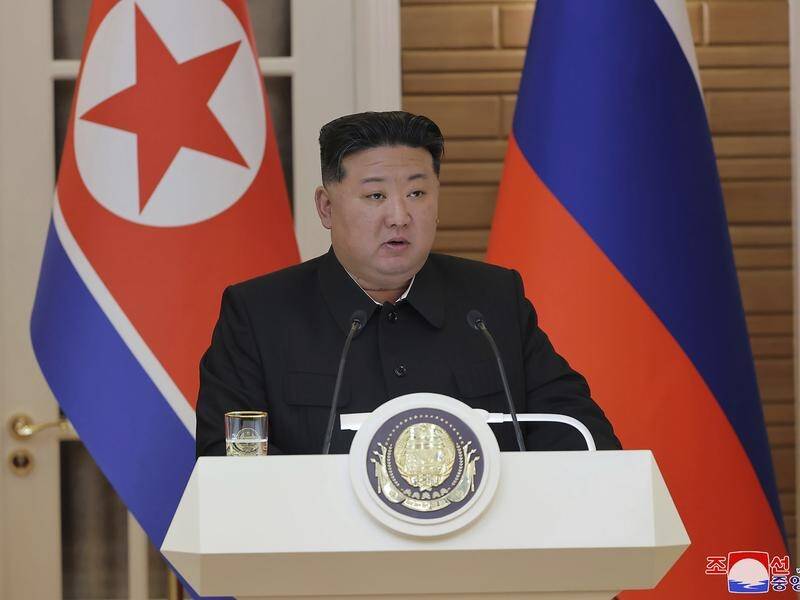 Kim Jong-un has been pushing to solidify his status as a leader equal to his father and grandfather. (AP PHOTO)