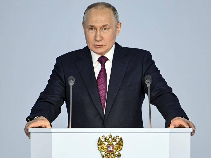 Russian President Vladimir Putin says the US is stoking the Ukraine war into a global conflict. (AP PHOTO)
