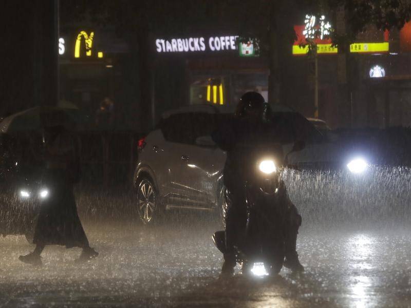Typhoon Haikui made landfall in far southeast Taiwan before moving across the southern regions. (AP PHOTO)