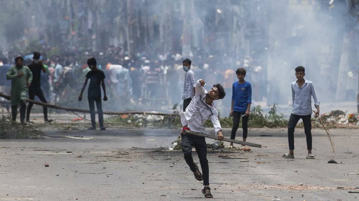 The protests sparked one of Bangladesh's worst outbreaks of violence in years. (AP PHOTO)