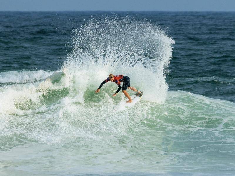 Australian surfer Ethan Ewing has advanced to the quarter-finals in Brazil. (HANDOUT/World Surf League)