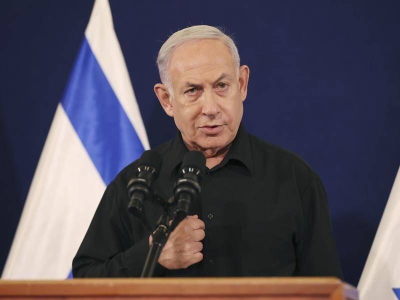 Israeli Prime Minister Benjamin Netanyahu has disbanded his six-strong war cabinet. (AP PHOTO)