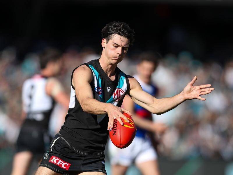Connor Rozee has starred in Port Adelaide's belting of the Western Bulldogs. (Matt Turner/AAP PHOTOS)