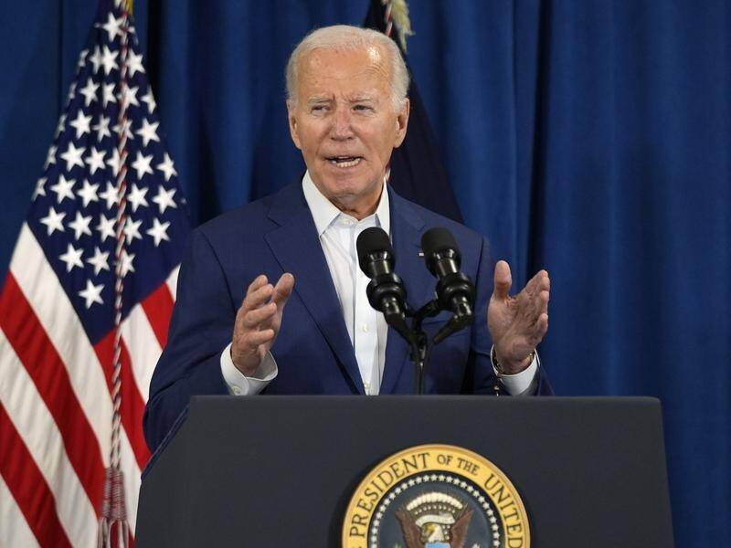 President Joe Biden is set to address the American public following a high level briefing. (AP PHOTO)