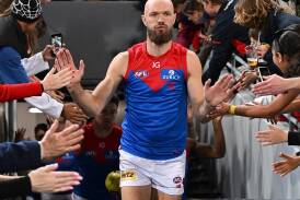 Max Gawn is hoping to return from injury and lead the Demons out again in round 19. (Darren England/AAP PHOTOS)