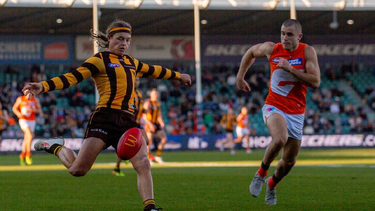 The Giants take on Hawthorn this weekend after losing to the Hawks by six points in round 13. (Linda Higginson/AAP PHOTOS)