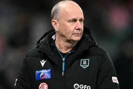 Port Adelaide coach Ken Hinkley will be on alert against lowly Richmond at Adelaide Oval. Photo: Joel Carrett/AAP PHOTOS