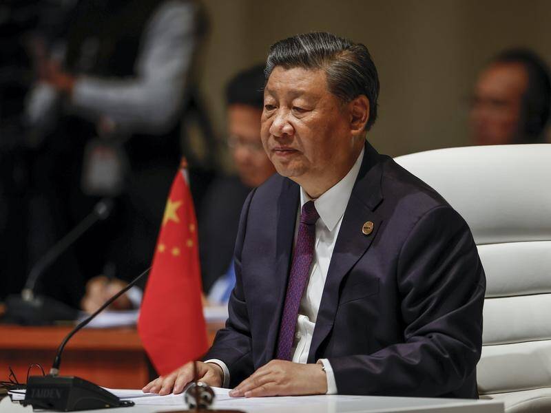 President Xi Jinping failed to appear at a BRICS event and a Chinese minister delivered his speech. (AP PHOTO)