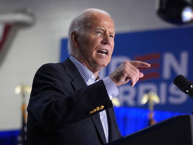 President Joe Biden survived a critical 22-minute TV interview without any major blunders. (AP PHOTO)