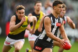 Nick Daicos has again starred for Collingwood in a 26-point defeat of Richmond. Photo: Morgan Hancock/AAP PHOTOS