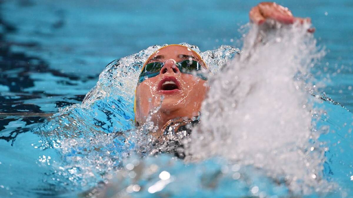 Kaylee McKeown was second-fastest qualifier going into the 100m backstroke final. (Dave Hunt/AAP PHOTOS)