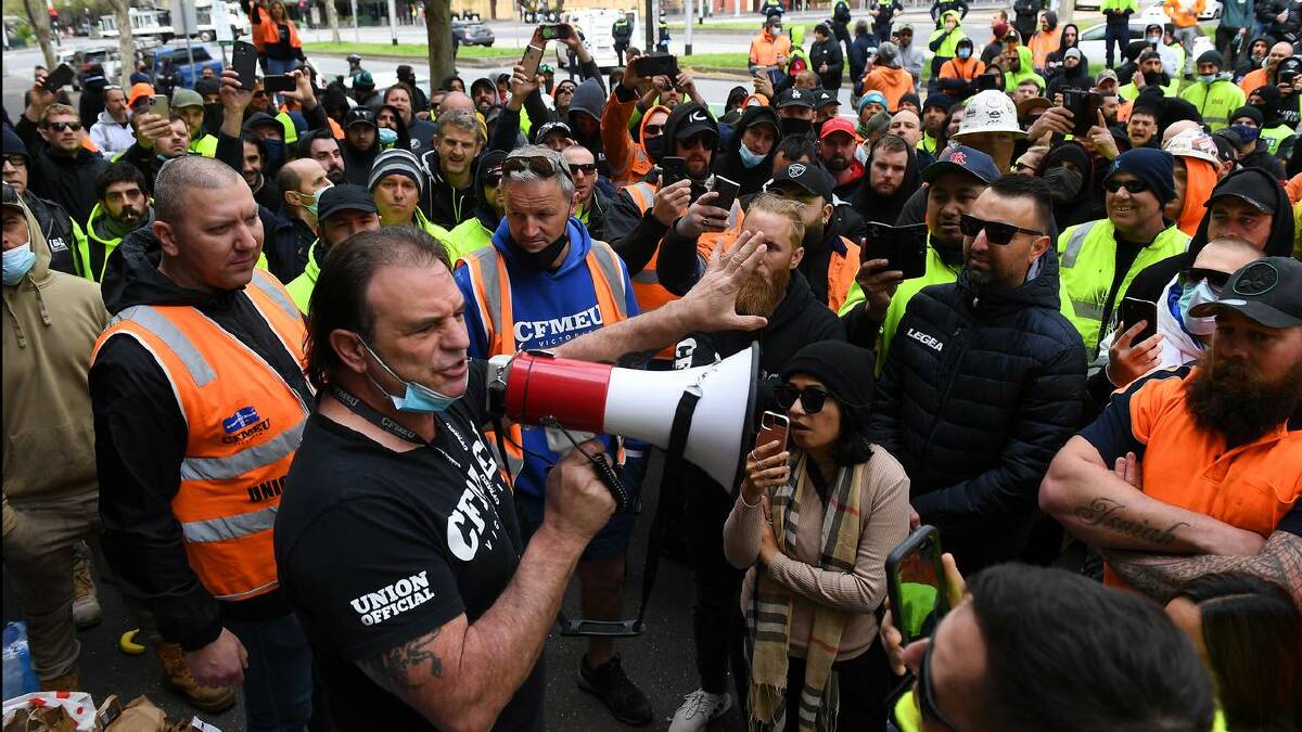 CFMEU Victorian branch head John Setka resigned following allegations against the union. (James Ross/AAP PHOTOS)