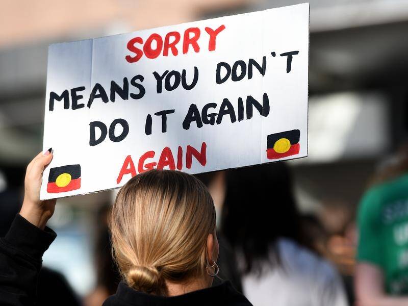 Sorry Day is held on March 26, to mark the tabling of the 1997 Bringing Them Home report. (Bianca De Marchi/AAP PHOTOS)