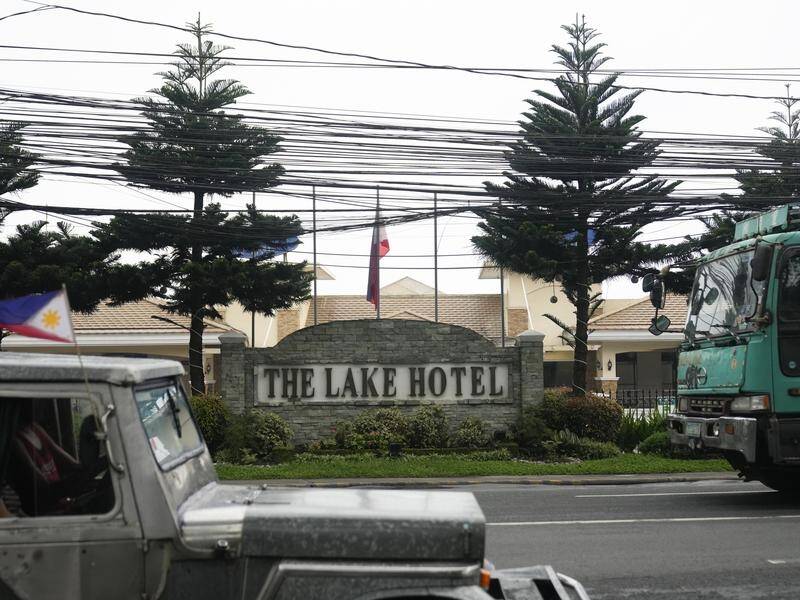 The bodies were found at the Lake Hotel in Tagaytay, a popular resort city in the Philippines. (AP PHOTO)