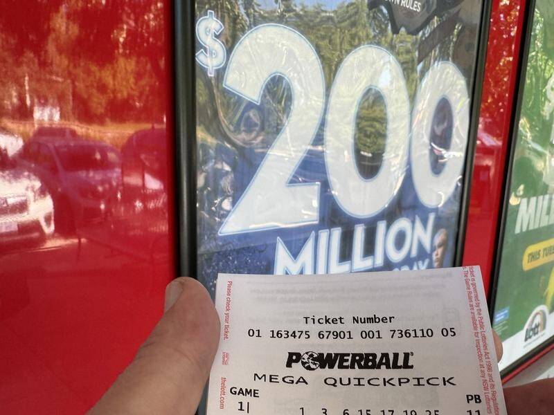 Two ticket holders will share the top prize of $200 million in the Powerball lottery draw. (Mick Tsikas/AAP PHOTOS)