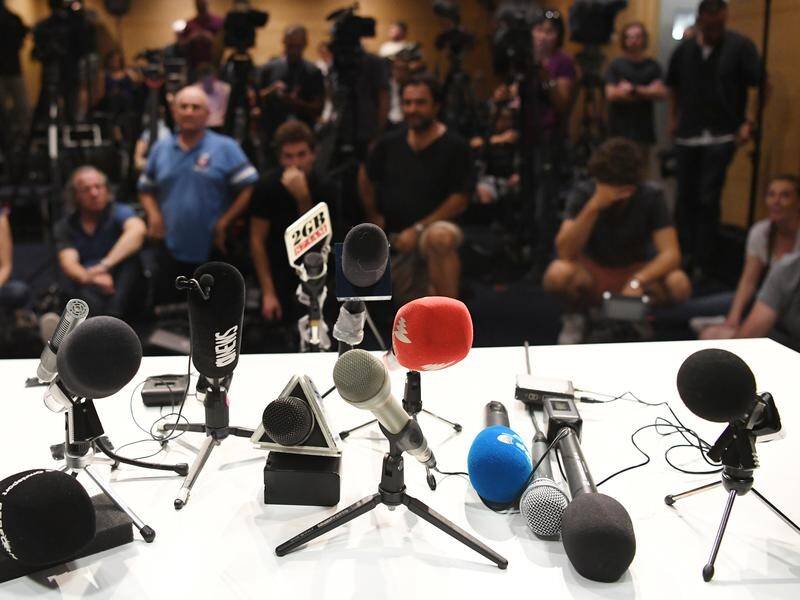 A survey shows 41 per cent of journalists believe defamation laws are too strict for the media. (David Moir/AAP PHOTOS)