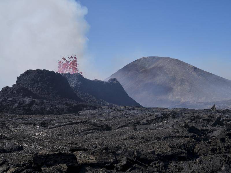 There have been recent eruptions on the Reykjanes peninsula, but this one may pose a risk to life. (EPA PHOTO)