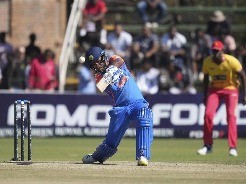 Sanju Samson hit a blistering 58 to help India defeat Zimbabwe easily in Harare. (AP PHOTO)