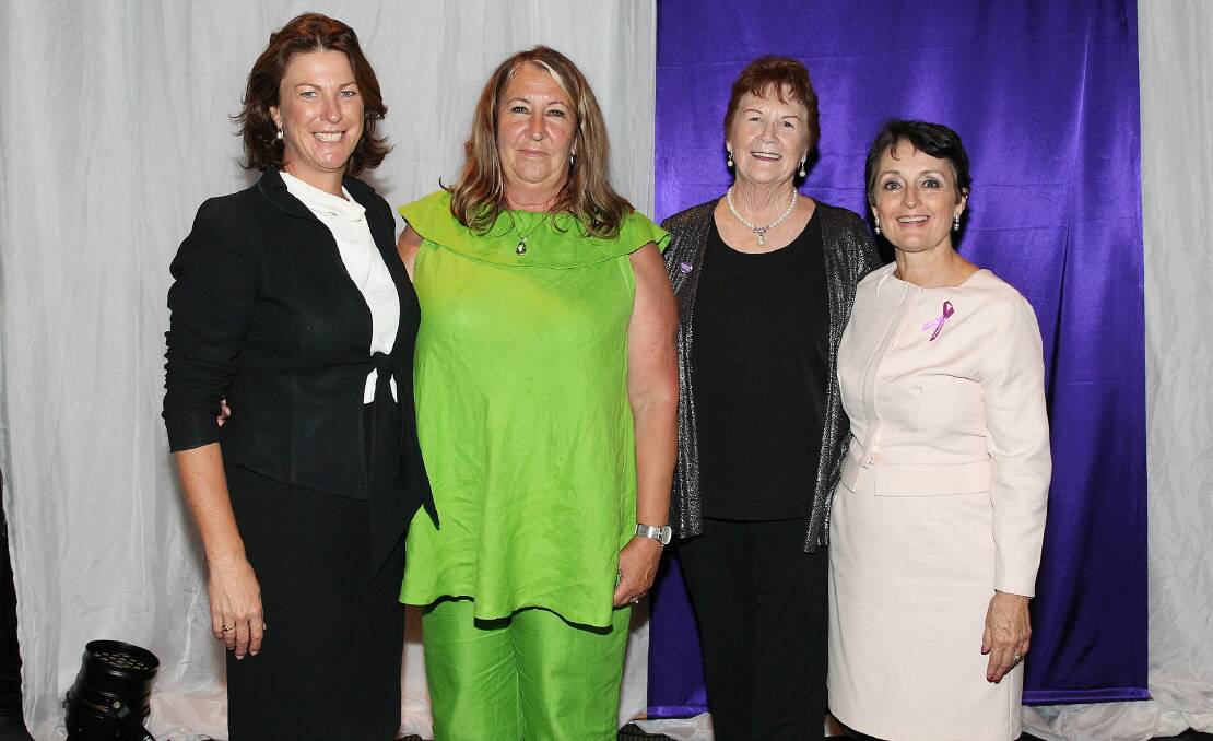 Honouring local women: Member for Oxley Melinda Pavey, Dana Clarke, Barbara Beuzeville and Federal Minister for Women Pru Goward