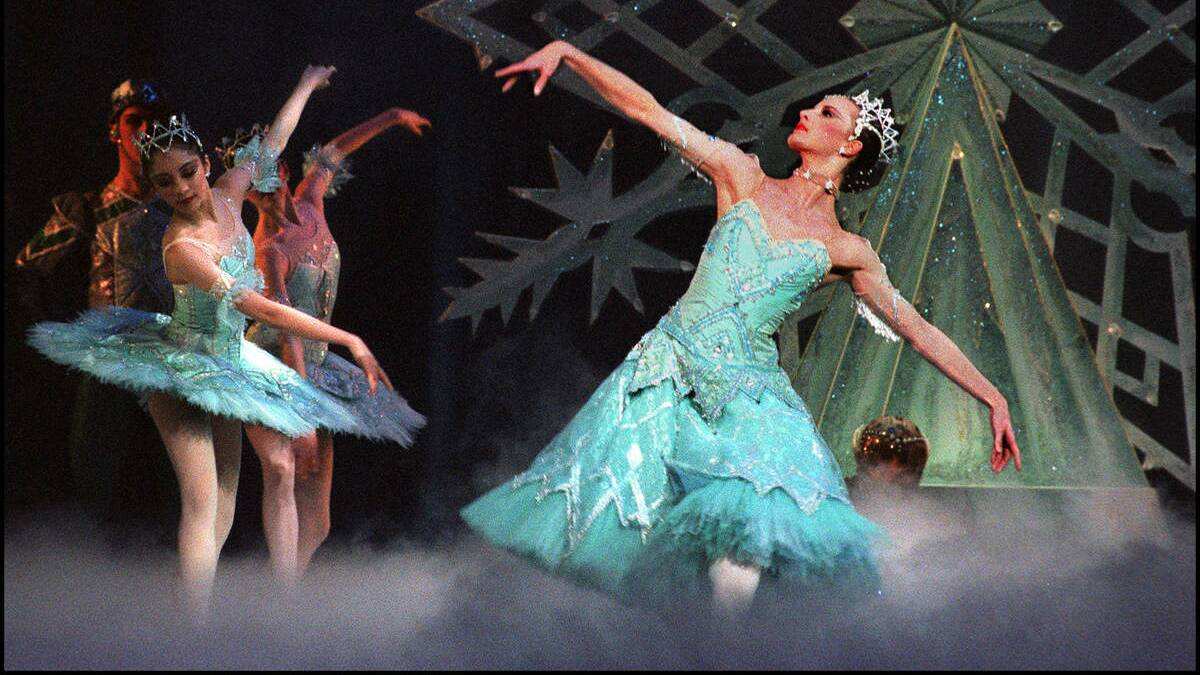 "Snow Queen" Lisa Pavane in the title roll of Australian Ballet School's graduation season of The Snow Queen at the State Theatre in 1997. 

