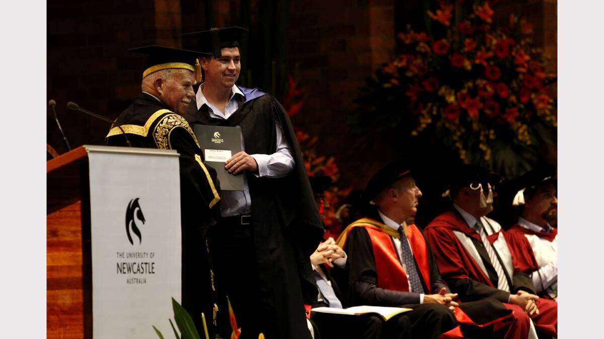 Nathan Rogers who graduated with a Bach of Engineering in Mechanical. Picture by SIMONE DE PEAK