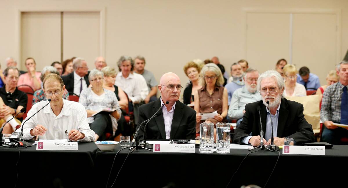 From left: Howard Dick, Graham Boyd and John Sutton. Picture: Ryan Osland