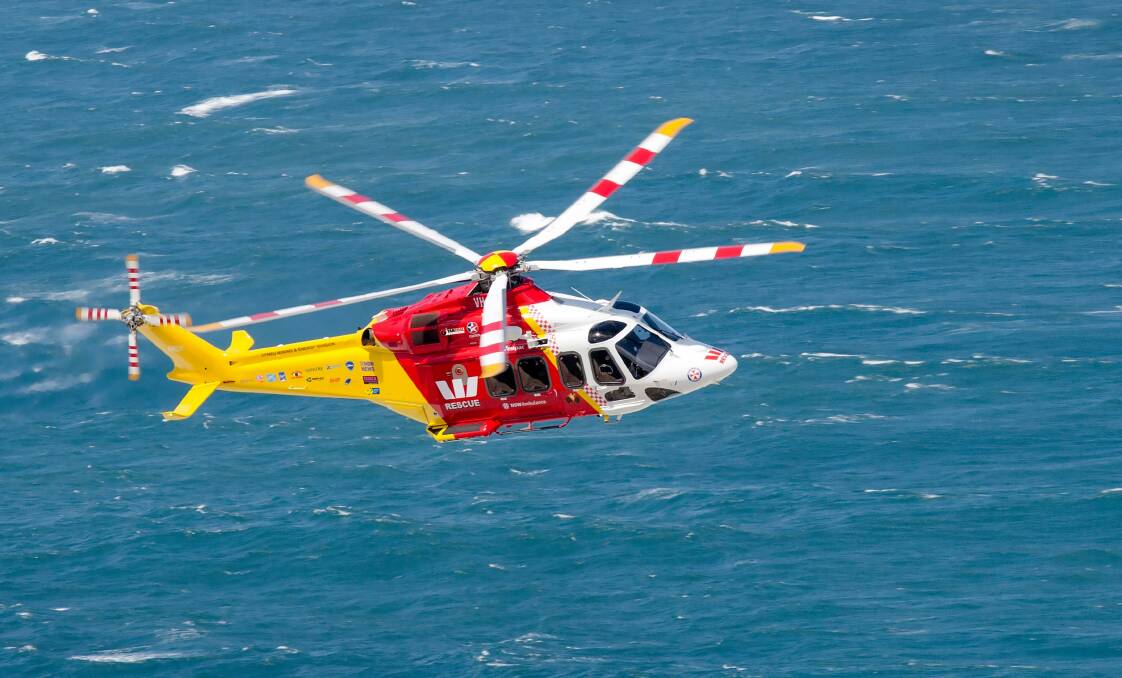 The Westpac Rescue Helicopter took a 58-year-old man to John Hunter Hospital after he fell from a roof at Fountaindale on Monday afternoon. File picture