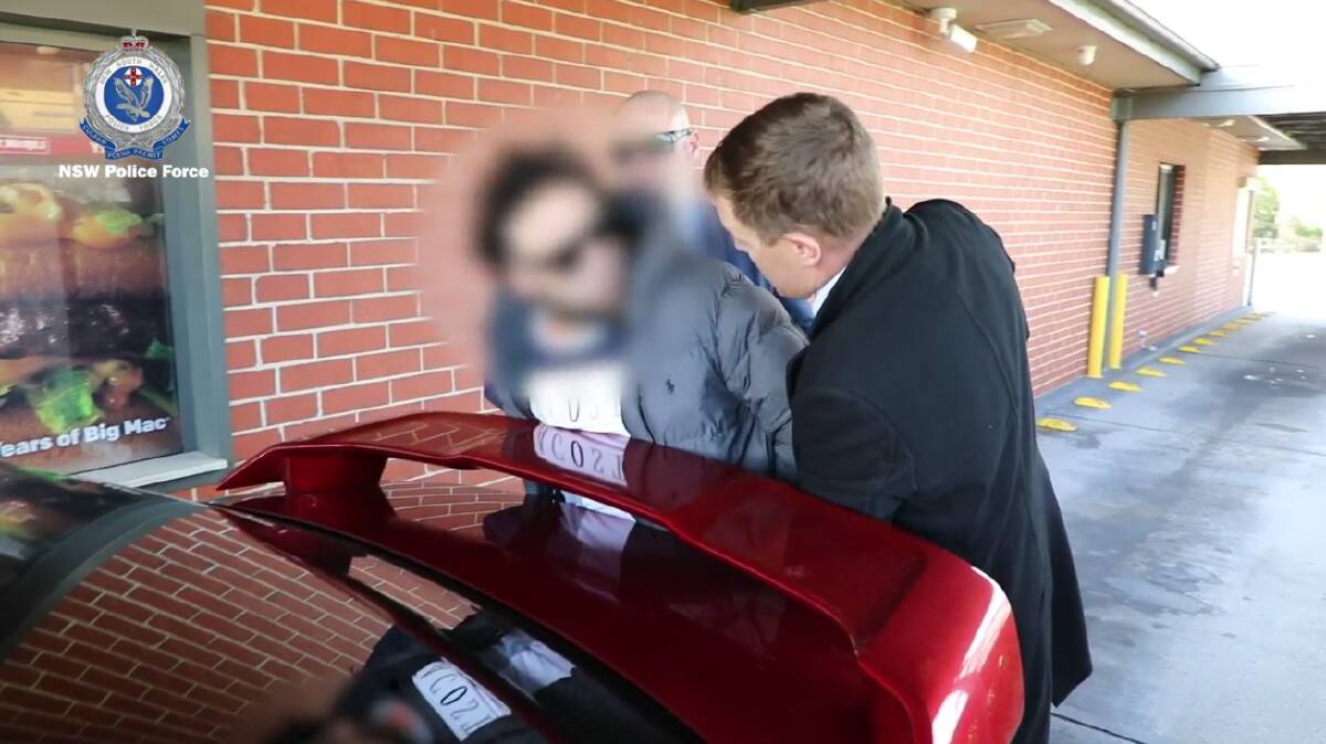 Mohamad Raad, 32, was arrested in a McDonald's drive thru at Macquarie Fields. Picture NSW Police 