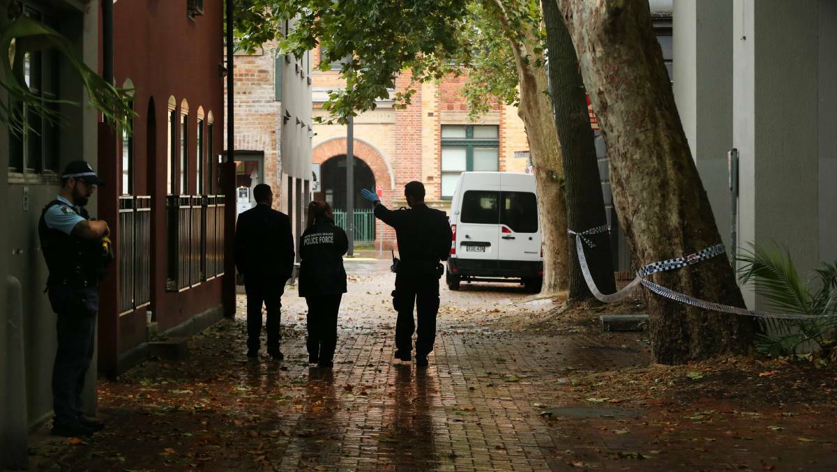 Specialist forensic police examining the scene of a stabbing in Newcastle West in January. Two people have now been charged over the alleged attack. They were refused bail in court on Wednesday. Picture by Simone De Peak 