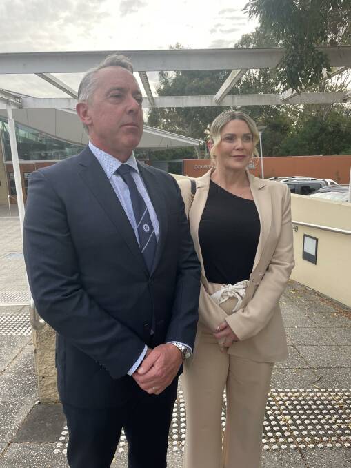 Tim Wilson and his wife Kerryn read emotional victim impact statements in Toronto Local Court on Thursday after being assaulted by Christopher Quinlivan and his mother, Margaret. 