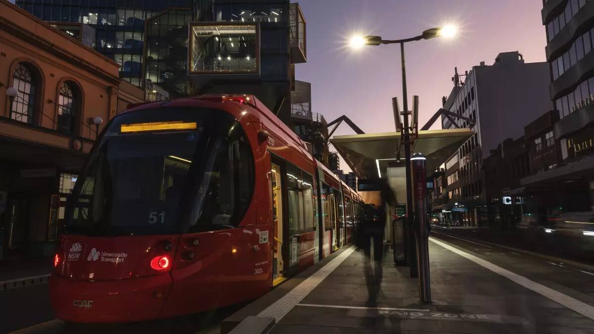 Newcastle's light rail. Picture by Marina Neil 