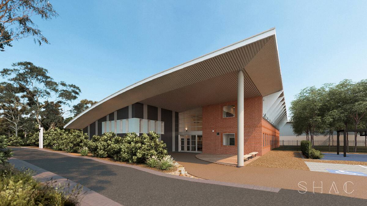 An artist impression of the entry to the Exercise and Sport Science Buildings southern faade. Photo supplied by SHAC Newcastle 